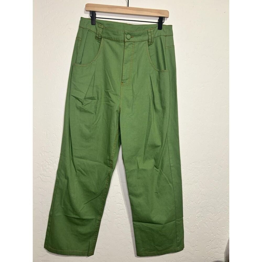 Farm-rio Women's Green Trousers size 30 wide leg high waisted